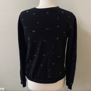 AMPLIFY kids boys black skateboard sweatshirt L